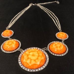 Beautiful Orange Small/Large Circle Crystal Accent